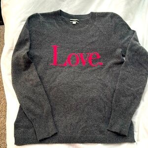 Cashmere crewneck sweater by JCrew.